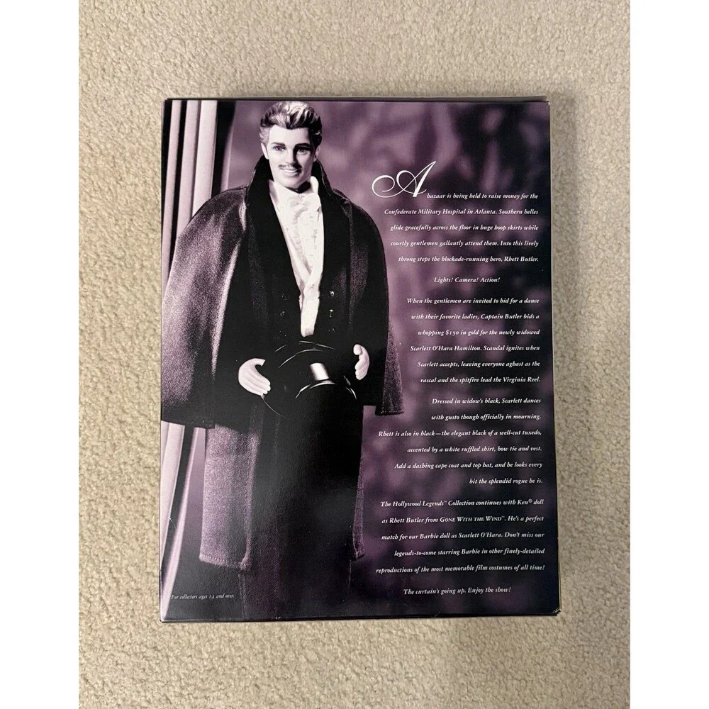 Rhett Butler Ken Barbie Doll 1994 Mattel Hollywood Legends Collection 12741 NEW